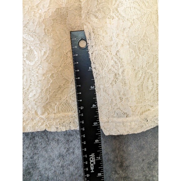 Downeast Basics skirt lace pencil cream size 10 lined business casual chic sexy - Picture 10 of 10